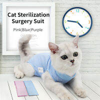 DOGLEMI Shop [Tiktok Hot] Pet Cat Sterilization Surgery Suit หย่านมเสื้อผ้า Anti-Mite Velcro บาง4ขาเสื้อผ้าเสื้อกั๊ก