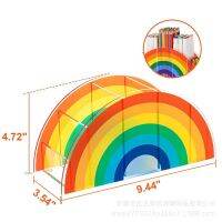 （HOT) Rainbow Desktop Creative Net Red ที่ใส่ปากกาน่ารักสไตล์ญี่ปุ่นเครื่องเขียนเด็กกล่องเก็บของอเนกประสงค์แจกันอะคริลิค