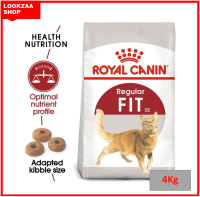 Royal Canin Fit อาหารแมวแบบเม็ด สำหรับแมวโตรูปร่างดี  มีส่วนประกอบของไฟเบอร์และหัวบีท ซึ่งจะช่วยกระตุ้นการเคลื่นที่ของอาหารภายในลำไส้ 4kg