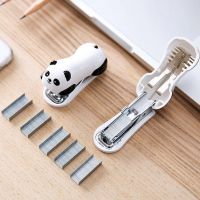 1 Pcs Mini Panda Stapler Set Cartoon Office School Supplies Staionery Paper Clip Binding Binder Book Sewer Staplers Punches