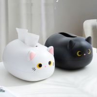 Kawaii Cat Tissue Box Kitchen Napkin Storage Box Wc Paper Container Desktop Toilet Paper Holder Nordic Style Home Decoration