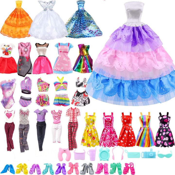 47-itmes-ชุดบ้านตุ๊กตาตุ๊กตาบาร์บี้ถูกเสื้อผ้าตุ๊กตาของตกแต่งชุดเดรสเสื้อผ้าสำหรับตุ๊กตาบาร์บี้ตุ๊กตา-bjd-1-6