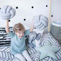 basevv Nordic three-strand creative knotted ball nap cushion hand-woven bedside special-shaped plush sofa cushion cover