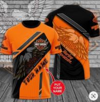 2023 new design- ใหม่ เสื้อยืด พิมพ์ลาย Harley-davidson 3D สําหรับผู้ชาย ไซซ์-19