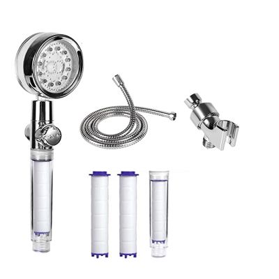 1 Set Handheld Shower Heads High Pressure Shower Heads with Hose, Holder &amp; 3 Filters, 3 Water Temperature-Controlled