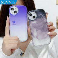 NaVVin Lovely Gradient Purple Black Clear Phone Case For Samsung Galaxy A02 A03 A03s A4 A04s A10 A10s A20 A20s A30 A30s A50 A50s A11 A21s A31 A51 A12 A22 A32 4G A52 A52s A13 A23 A33 A73 5G A7 2018 J2 J7 Prime J4 Plus J7 Pro Soft Silicone Cover