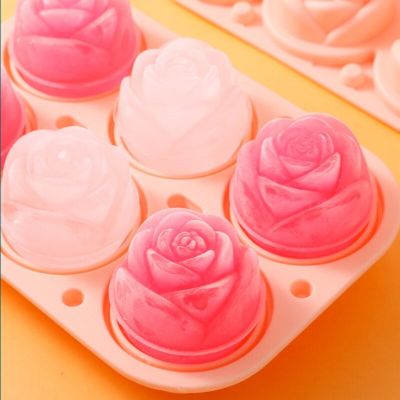 Rose ice hockey Mold Frozen Whiskey ball ice cube Food grade silicone home restaurant bar ice cube mold Ice Maker Ice Cream Moulds