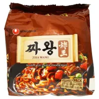 โนงชิม จาวัง บะหมี่กึ่งสำเร็จรูป รสซอสถั่วดำ 134กรัม x 4 ซอง/Non Chung Wang Wang Instant Noodles Black Bean Sauce Flavor 134 g. X 4 Sachets