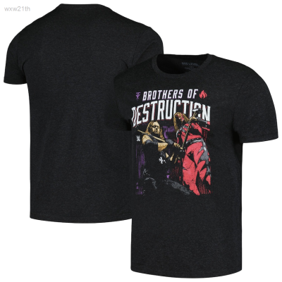 2023 Black "destruction Brother Tri Blend" Printed T-shirt for Men Unisex