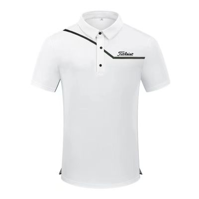 PEARLY GATES  FootJoy Titleist Amazingcre TaylorMade1 Castelbajac Malbon∏۩  Golf clothing mens short-sleeved t-shirt quick-drying breathable polo shirt sports casual jersey golf perspiration top