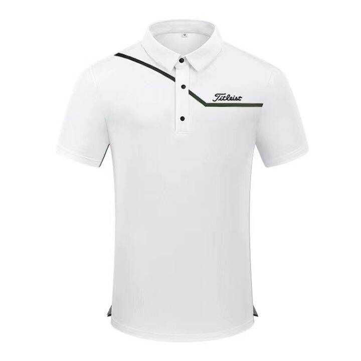 pearly-gates-footjoy-titleist-amazingcre-taylormade1-castelbajac-malbon-golf-clothing-mens-short-sleeved-t-shirt-quick-drying-breathable-polo-shirt-sports-casual-jersey-golf-perspiration-top