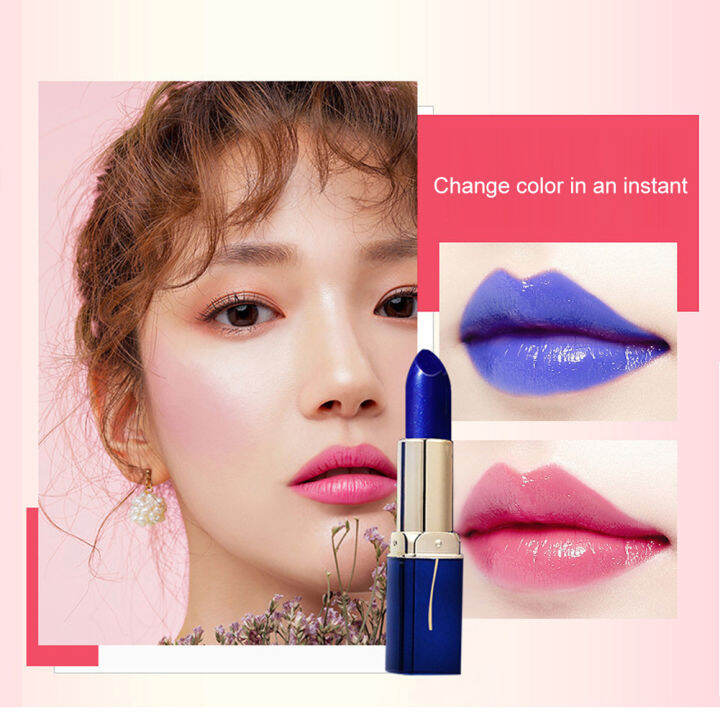 Tattielove Lessxcoco blue rose temperature color changing lipstick ...