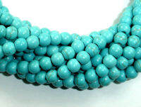 Howlite BuleTurquoise Beads Round 8mm Full strand Approx 47 beads Hole 1 mm Synthetic turquoiseBeads