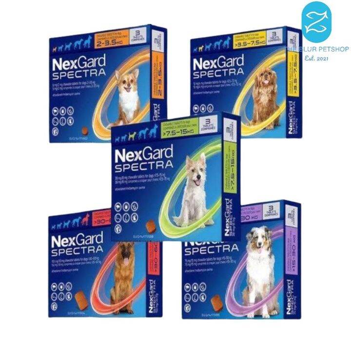 ex418zldz2432 NexGard Spectra Chewable Tablet Anti Tick Flea for Dogs Dog Accessories Dog