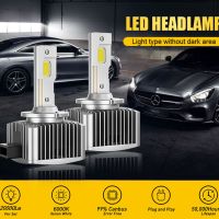 หลอดไฟหน้า LED D3S D2S อะไหล่รถ HID 35W D1S D5S D4S D8S เทอร์โบ LED โคมไฟอัตโนมัติตกแต่งปลั๊กแอนด์เพลย์12V