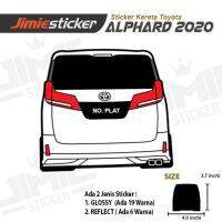 （Kvs auto parts）สติ๊กเกอร์ Kereta Belakang Toyota Alphard 2020 Warna dan Nombor Plat แบบกำหนดเอง