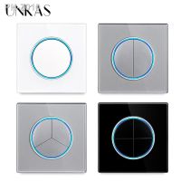 hot！【DT】 UNKAS 1 / 2 3 4 Gang Way Wall Large Aperture Backlight Data Gray Glass Outlet