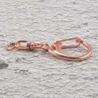 50 Pcs Rose Gold Keychain, Spring Snap Key Ring with Chain and Jump Rings, DIY Key Chain Parts for Craft Hanging Buckle