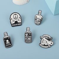 Punk Enamel Pins Custom Potions Brooch Lapel Badge Gothic Jewelry for Drop Shipping