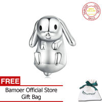 BAMOER 925เงินสเตอร์ลิง Lop-Eared กระต่ายลูกปัด Charm สำหรับสร้อยข้อมือผู้หญิงทำเครื่องประดับแฟชั่น BSC746