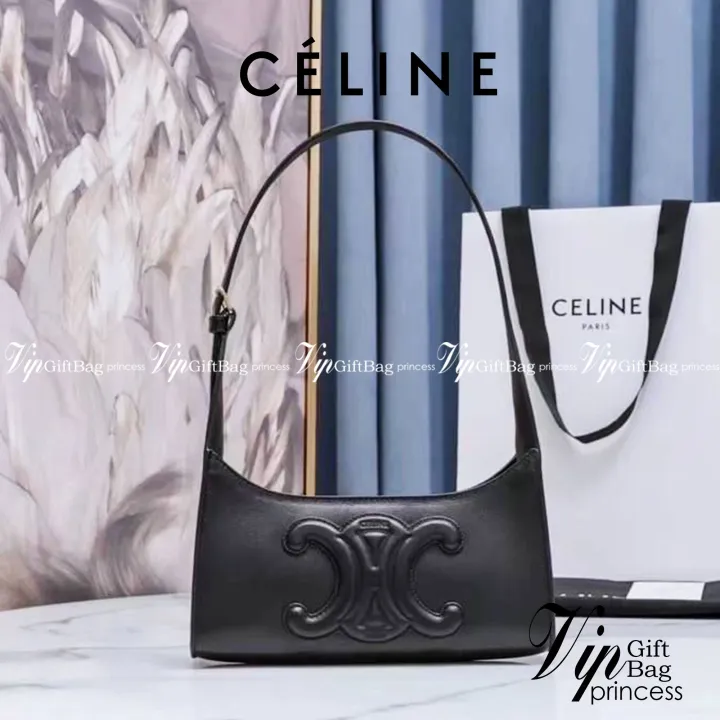 หนังแท้ CELINE SHOULDER BAG CUIR TRIOMPHE IN SMOOTH CALFSKIN ภาพสินค้า
