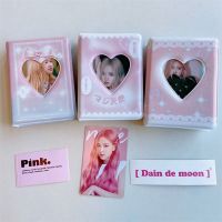 3 Inch Photo Album Mini Heart Hollow Photocard Holder Cartoon Idol Kpop Photo Card Binders 40 Pockets Card Collect Book