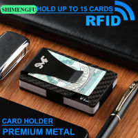 : . . . . . . New Design Carbon Fiber Credit Card Holder Men Wallet Minimalist Rfid Blocking Metal Cardholder Money Clip