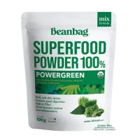 BeanBag , Power Green smoothies 100g.  Super food Organic  สูตร ดีท็อกซ์