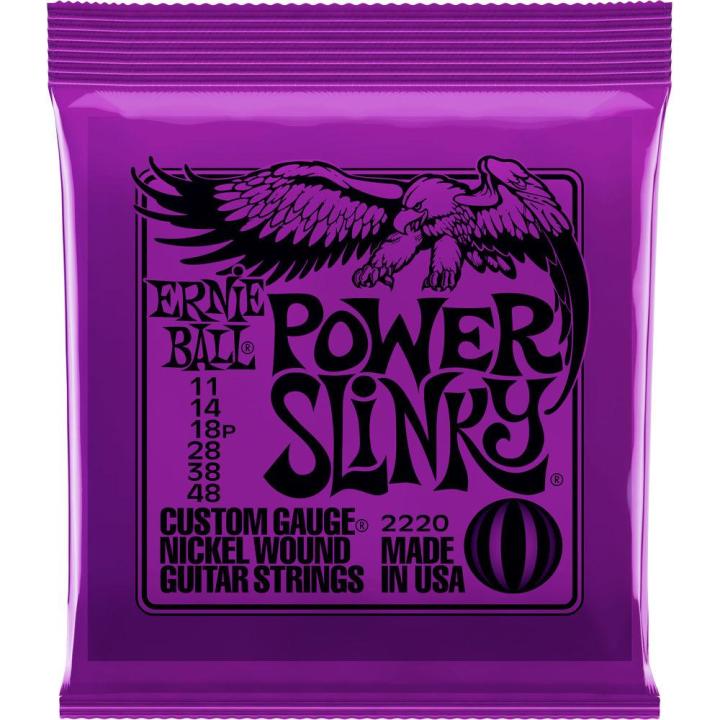 สายกีต้าร์ไฟฟ้า ERNIE BALL #2220 Power Slinky (11-48) สายกีตาร์ไฟฟ้า electric guitar string