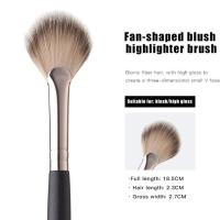 1PC Loose Powder Brush Makeup Brush Black Handle Blush Brush Brush Powder Face Highlighter Partial Makeup Beauty Brush Tools U1G1