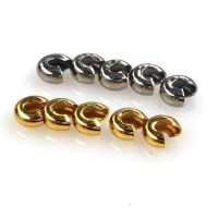 50pcs/lot Stainless Steel Open Crimp Beads Covers 3 4 5mm End Bead Caps Stopper Spacer Beads for Diy Bracelet Jewelry Making