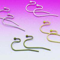 100unids Round head Ear Hook Silver/Gold/Antique Bronze Elastic Earring Line Jewelry Fittings