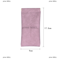 pime MALL กระเป๋าใส่แว่นตาหนังนิ่มแฟชั่น, กระเป๋าใส่แว่นตาแบบเรียบง่ายสีทึบกันน้ำอุปกรณ์เสริม