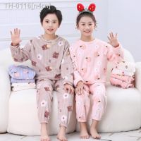 ✓ n4rn Crianças pijamas conjuntos de veludo inverno roupa dormir para crianças quentes meninas meninos 3-10years adolescente