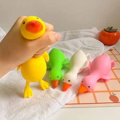 【LZ】✈✢✲  Antistress Duck Squeeze Toys Goose Cute Kawaii Animals Vent Toys for Kids Adults Decompression Stretch Toys for Children