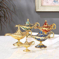 ใหม่ Aladdin Magic โคมไฟตกแต่ง Miniature Figurines ยุโรป Vintage Home Decor รัสเซีย Wishing โคมไฟโลหะตกแต่ง Crafts