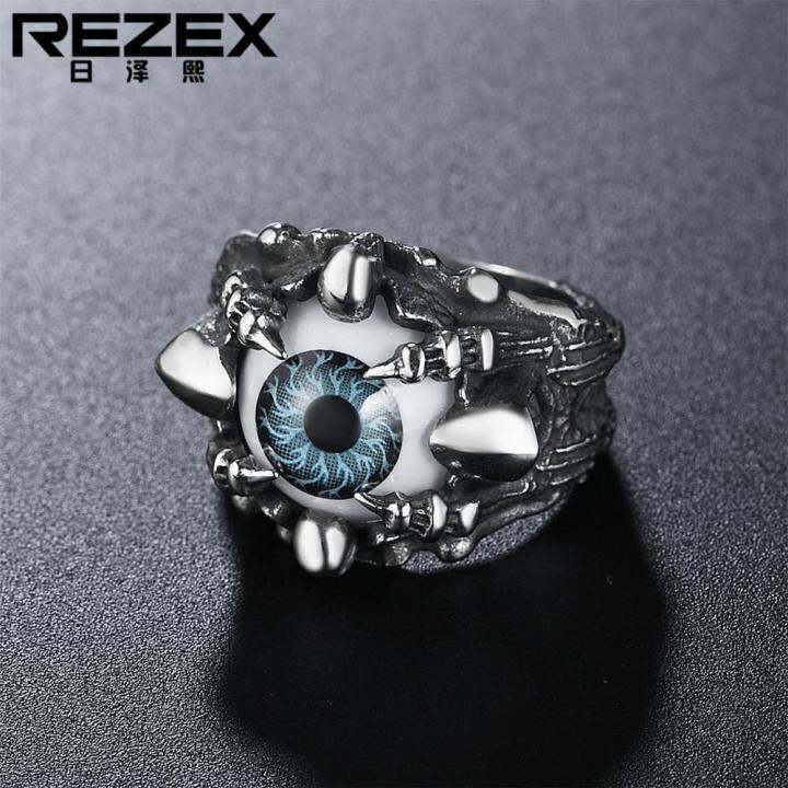 rezex-เครื่องประดับตามบุคลิกทางเลือกของผู้ชายแหวนนักเรียนเหล็กไทเทเนียม