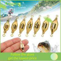 PIEPING 5Pcs แบ่งออก คมตัด Line sinkers น้ำหนักเพิ่มเติม ทองเหลืองเบิ้ล ขั้วต่อตะขอ Sinker ตัวจม ตะกั่วทองแดงตก