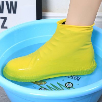 Thicken Waterproof Shoe Cover Latex Rain Non-Slip Shoes Boots Cover Sneakers Protector Foot Covers Outdoor Travel Overshoes Shoes Accessories