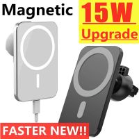 New 15W Magnetic Car Wireless Charger for Macsafe iPhone 12 13 14 X Mro Max Mini Air Vent Car Phone Holder Stand Fast  Charging Car Chargers