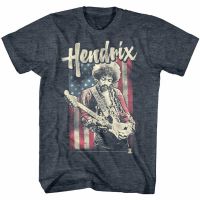 2022ฤดูร้อน Casual Tshirts Jimi Hendrix กีตาร์ Mens เสื้อยืด Rock Legend Merch Cotton Top