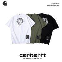 2023ใหม่ [มีในสต็อก] CARHARTT,Kahart และ Yu Wenle สร้างความสนุกสนานให้กับเสื้อยืดแขนสั้น Einstein ที่มีคอกลม