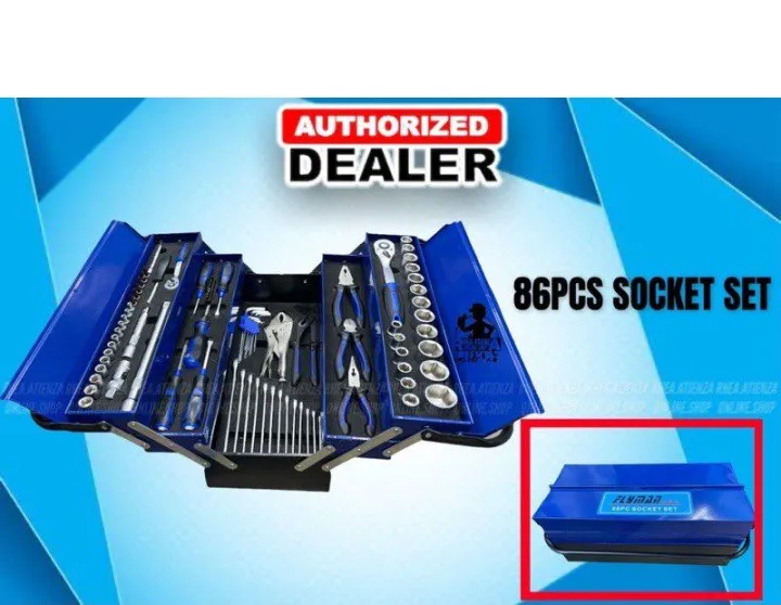 FLYMAN PROFESSIONAL TOOLS Made in USA 86PCS SET with TOOLBOX Lazada PH