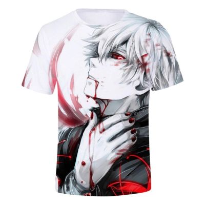 Tragic Tokyo Ghoul 3D T-shirt Men Blood Printed Tshirts Casual Ken Kaneki Tee Shirts Anime Sweatshirt Clothes Streetwear Tops