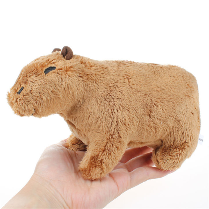 จัดส่งเร็ว17ซม-capybara-หนูตุ๊กตาผ้ากำมะหยี่การ์ตูน-capybara-นุ่มยัดไส้ของเล่นตุ๊กตาสำหรับวันเกิดสำหรับเด็กของขวัญ