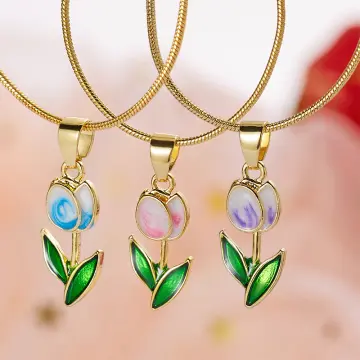 Pandora Rose Petals Necklace - Online Jewelry Grau