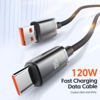 YEWAWA 120W USB Type C สายสายชาร์จเร็วสำหรับ Xiaomi 13 12 11 Realme POCO Huawei Oneplus 6A USB C สายดาต้าสายชาร์จชนิด C