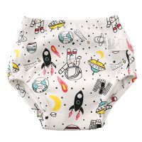 Waterproof Toddler Training Pants 6 Layers Cotton Potty Training Underwear for Baby Boys Girls Unicorn Washable Diapers 4 Sizes Cloth Diapers