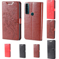 Vpcmis Tree Tower Embossment Design Wallet Case สำหรับ TCL 20 SE Leather Card Slot Flip Phone Casing