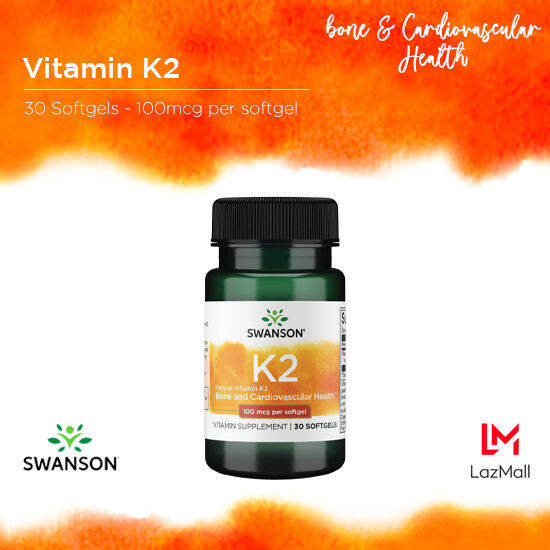 Swanson Natural Vitamin K2 100 MCG 30 Softgels Lazada PH